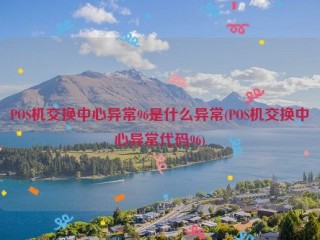 POS机交换中心异常96是什么异常(POS机交换中心异常代码96)