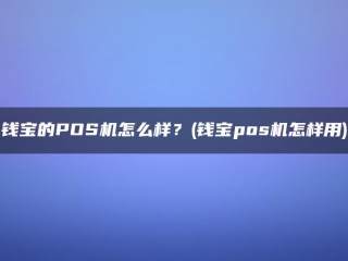 钱宝的POS机怎么样？(钱宝海报机的使用方法)