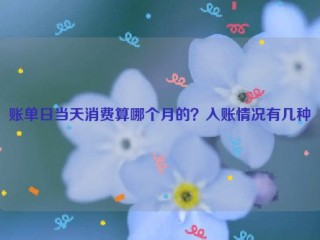 账单日当天消费算哪个月的？入账情况有几种