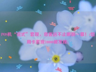 POS机“花式”套现，危害远不止眼前一幕！(信用卡套现10000被发现) 