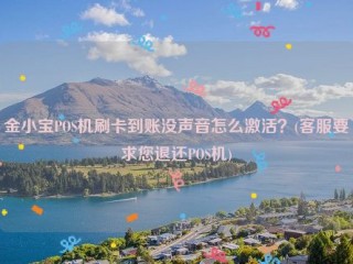 金小宝POS机刷卡到账没声音怎么激活？(客服要求您退还POS机)