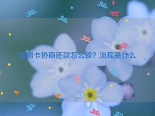 信用卡协商还款怎么谈？流程是什么