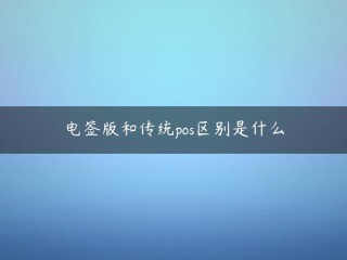 电子签名版和个人维修卡更安全的传统POS有什么不同，纸质版POS更好还是电子签名更好(小陆电POS机)