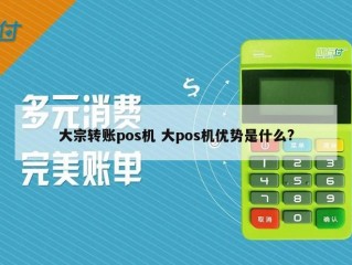 大宗转账pos机 大pos机优势是什么? 