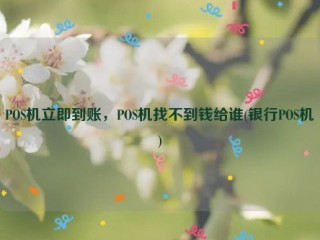 POS机立即到账，POS机找不到钱给谁(银行POS机)