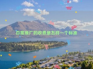 百度推广的收费是怎样一个标准