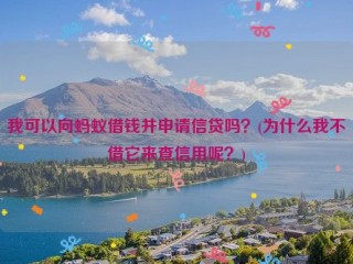 我可以向蚂蚁借钱并申请信贷吗？(为什么我不借它来查信用呢？)