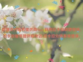 跨境支付服务提供商Skyee获得拉卡拉战略投资，拉卡拉服务提供商电话(拉卡拉分销系统登录)