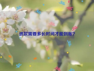 退款需要多长时间才能到账？