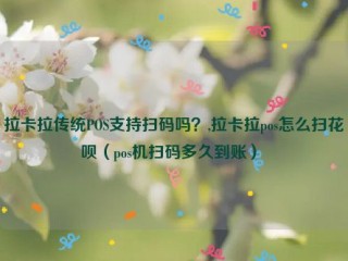 拉卡拉传统POS支持扫码吗？,拉卡拉pos怎么扫花呗（pos机扫码多久到账） 