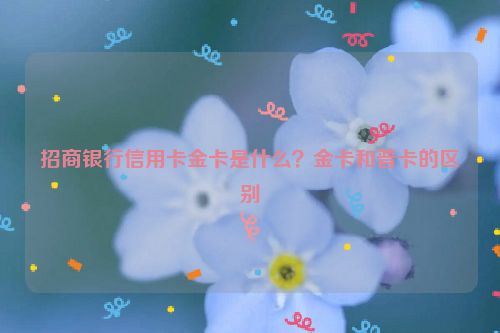 招商银行信用卡金卡是什么？金卡和普卡的区别