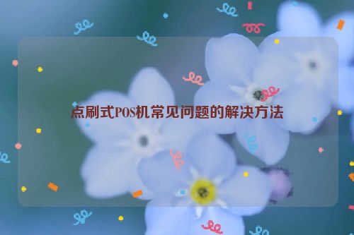 点刷式POS机常见问题的解决方法