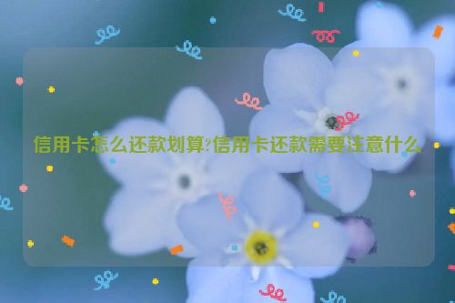 信用卡怎么还款划算?信用卡还款需要注意什么