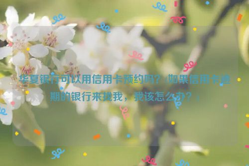 华夏银行可以用信用卡预约吗？(如果信用卡逾期的银行来找我，我该怎么办？)