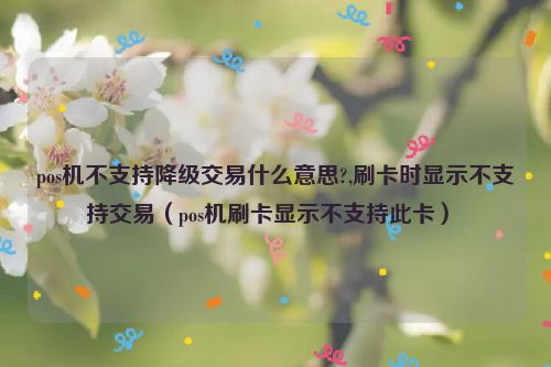 pos机不支持降级交易什么意思?,刷卡时显示不支持交易（pos机刷卡显示不支持此卡） 