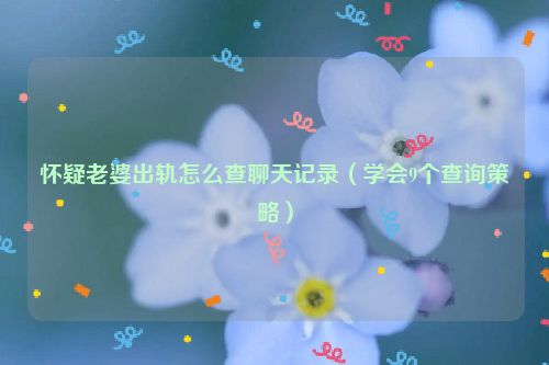 怀疑老婆出轨怎么查聊天记录（学会9个查询策略）