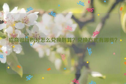 招商银行积分怎么兑换划算？兑换方式有哪些？