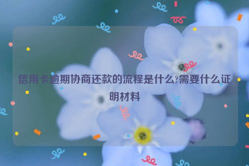 信用卡逾期协商还款的流程是什么?需要什么证明材料