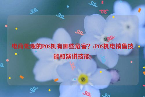 电商处理的POS机有哪些危害？(POS机电销售技能和演讲技能)